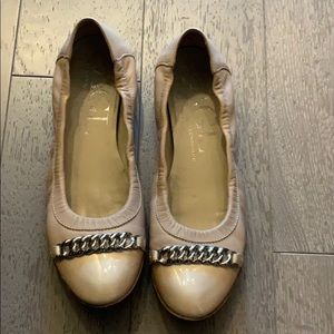 AGL Cap Toe Ballet Flats, Nude